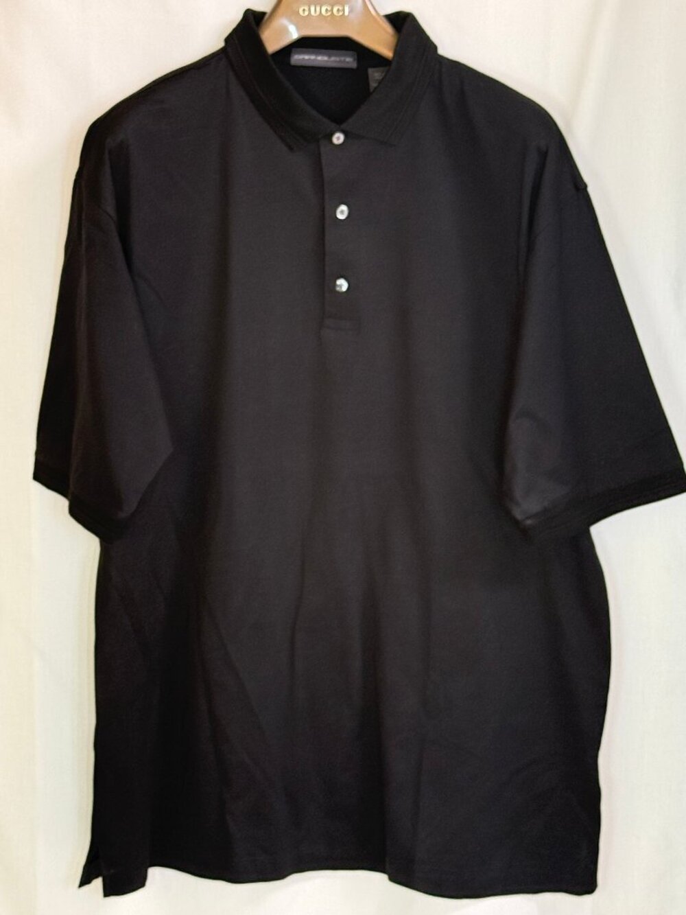NWOT Carnoustie Men's 100% Cotton Short Sleeves w/ Collar Polo Shirt- Black -XXL